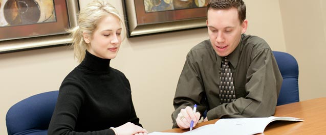 career counselor meeting with a student