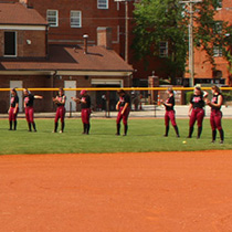 Transy Softball players at practice
