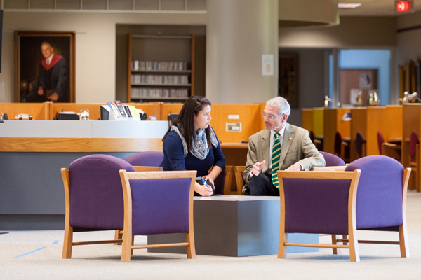 Kelsey Henry ’18 with A. Guy Waldrop ’59