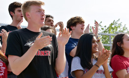 Students cheering