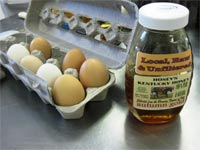 Local honey and eggs