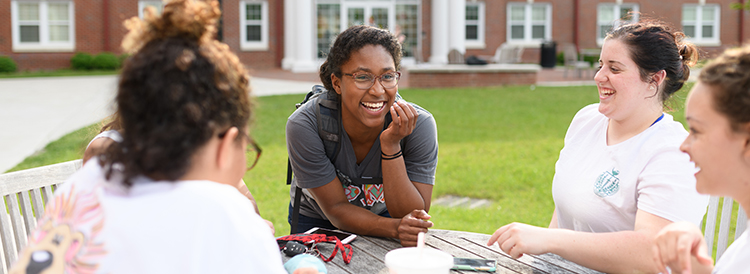 students on campus