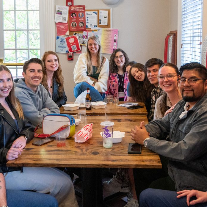 Alumni enjoying alumni weekend events