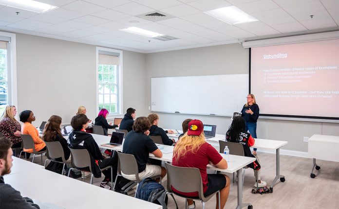students in a lecture room