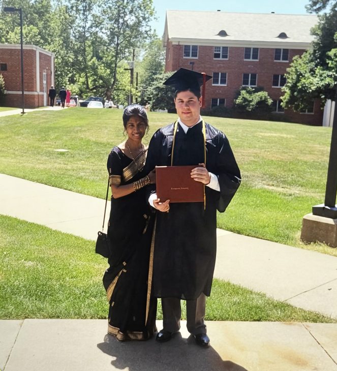 Taufika and Joseph together at his graduation