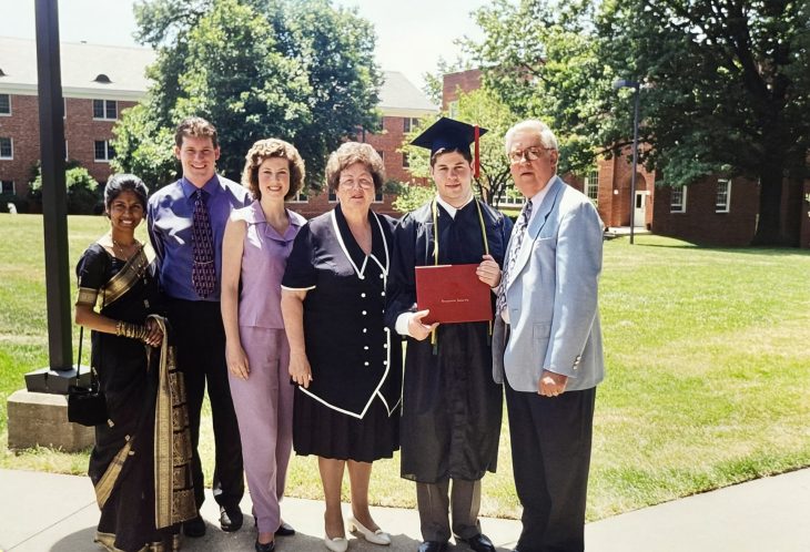 family photo from Joseph's graduation