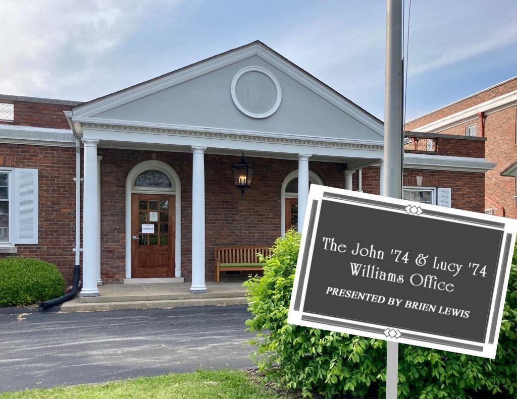  The John and Lucy Williams Advancement Office, won by President Brien Lewis