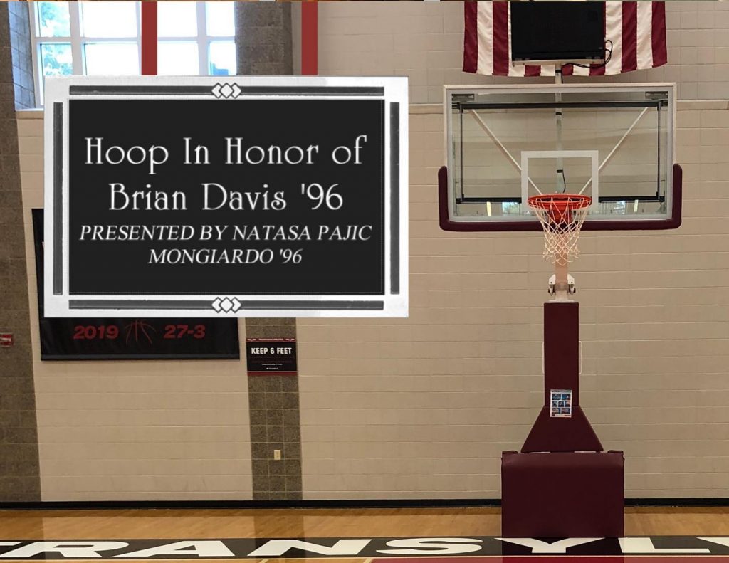 Hoop in Honor of Brian Davis ‘96, won by Natasa Pajic Mongiardo ‘96