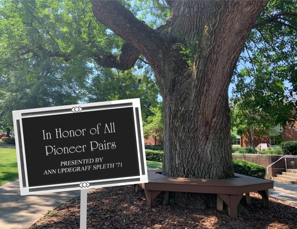 The Kissing Tree - In Honor of all Pioneer Pairs, won by Ann Updegraff Spleth ‘71