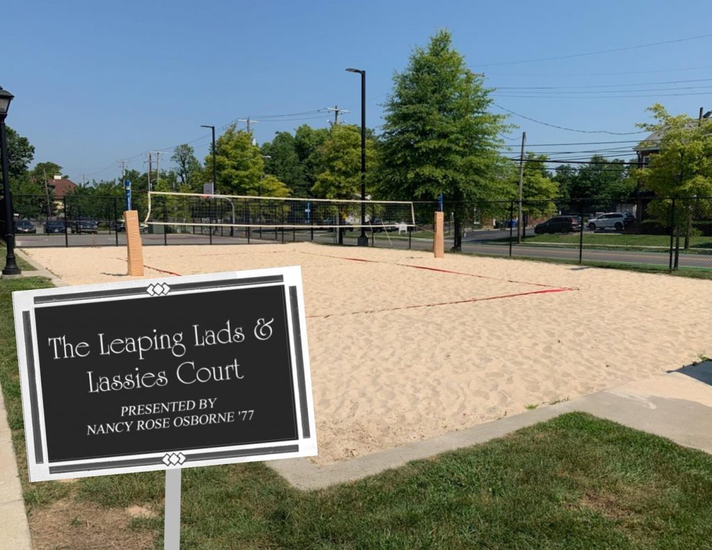 The Leaping Lads and Lassies Volleyball Court, won by Nancy Rose Osborne ‘77